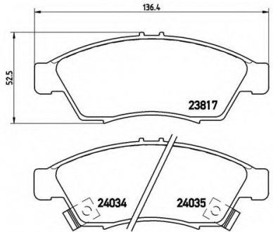 Комплект тормозных колодок, дисковый тормоз BREMBO P79014