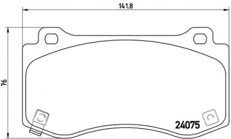 Комплект тормозных колодок, дисковый тормоз BREMBO P11023 (фото 1)