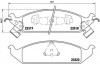 Комплект гальмівних колодок, дискове гальмо BREMBO P11011 (фото 1)