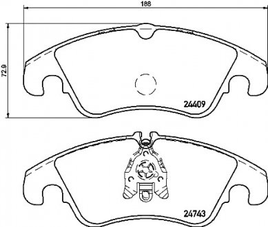 Комплект тормозных колодок, дисковый тормоз BREMBO P24161 (фото 1)