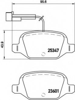 Комплект тормозных колодок, дисковый тормоз BREMBO P23146