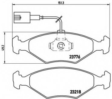 Комплект тормозных колодок, дисковый тормоз BREMBO P23122