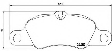 Комплект гальмівних колодок, дискове гальмо BREMBO P65018