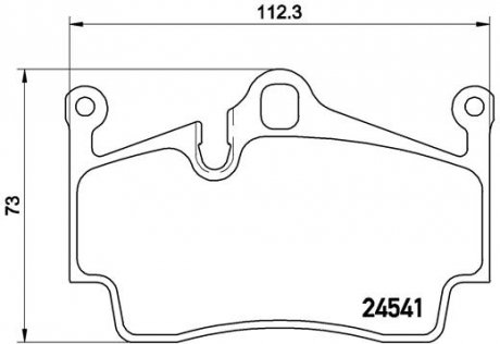 Комплект гальмівних колодок, дискове гальмо BREMBO P65028