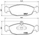 Комплект гальмівних колодок, дискове гальмо BREMBO P59011 (фото 1)