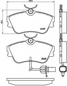 Комплект тормозных колодок, дисковый тормоз BREMBO P85050 (фото 1)