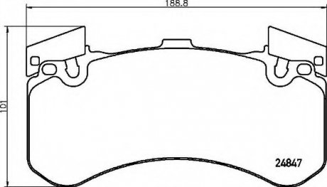 Комплект тормозных колодок, дисковый тормоз BREMBO P85136 (фото 1)