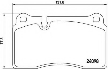 Комплект гальмівних колодок, дискове гальмо BREMBO P85116