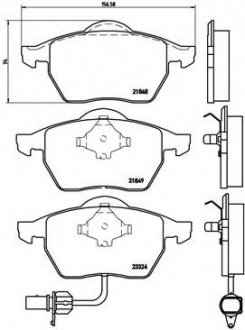 Комплект тормозных колодок, дисковый тормоз BREMBO P85060