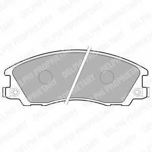 Комплект тормозных колодок, дисковый тормоз Delphi LP1853 (фото 1)