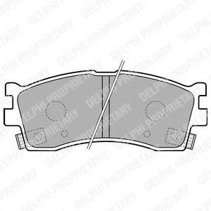 Комплект тормозных колодок, дисковый тормоз Delphi LP1702 (фото 1)
