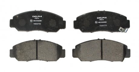 Комплект тормозных колодок, дисковый тормоз Delphi LP1704
