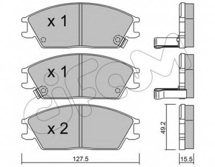Комплект тормозных колодок, дисковый тормоз CIFAM 8220811 (фото 1)