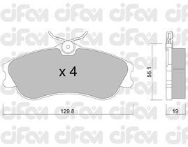 Комплект тормозных колодок, дисковый тормоз CIFAM 8222171