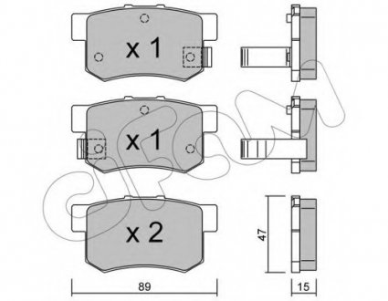 Комплект тормозных колодок, дисковый тормоз CIFAM 8221730