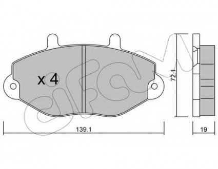 Комплект тормозных колодок, дисковый тормоз CIFAM 8221950 (фото 1)