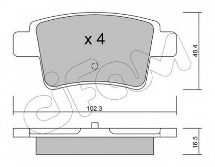 Комплект тормозных колодок, дисковый тормоз CIFAM 8228010 (фото 1)