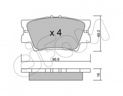 Комплект тормозных колодок, дисковый тормоз CIFAM 8227490 (фото 1)