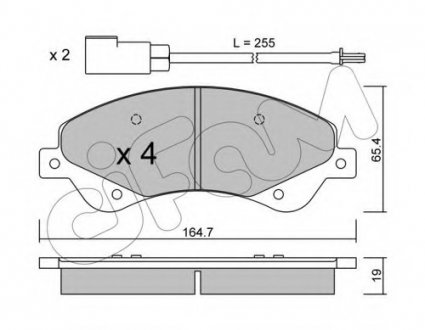 Комплект тормозных колодок, дисковый тормоз CIFAM 8226790 (фото 1)