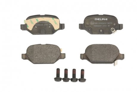 Комплект тормозных колодок, дисковый тормоз Delphi LP2761 (фото 1)
