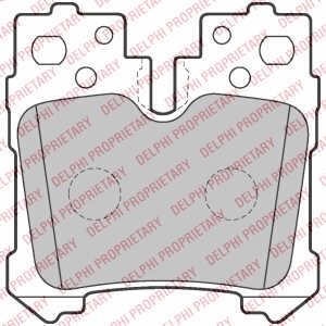Комплект тормозных колодок, дисковый тормоз Delphi LP2214 (фото 1)