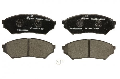 Комплект тормозных колодок, дисковый тормоз Delphi LP1448 (фото 1)