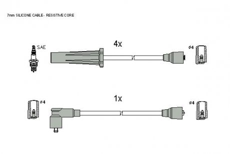 PRZEWOD ZAPLONOWY S ZK 4194 SZT STARLINE ZK4194