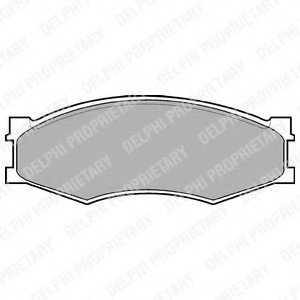 Комплект тормозных колодок, дисковый тормоз Delphi LP358 (фото 1)