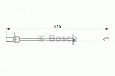 Сигнализатор, износ тормозных колодок BOSCH 1987474518 (фото 1)