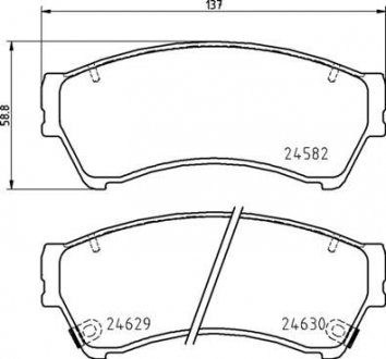 KLOCKI HAMULC. MAZDA 6 2,3 06-08 PRZУD BREMBO P49060