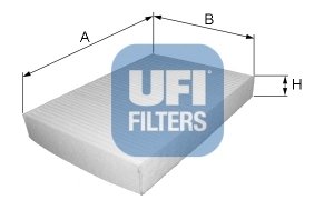 Фільтр, повітря у внутрішньому просторі UFI 5301700
