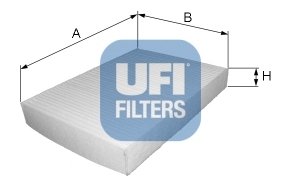 Фільтр, повітря у внутрішньому просторі UFI 5314500