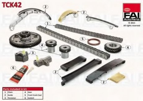 Комплект мети приводу розподільного валу AUTOPARTS FAI TCK42