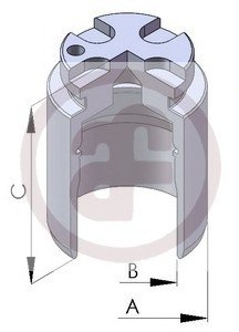 Поршень, корпус скобы тормоза SEINSA AUTOFREN D02548 (фото 1)