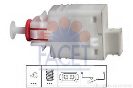 Выключатель, привод сцепления (Tempomat) FACET 71110 (фото 1)
