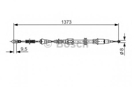 Трос, стояночная тормозная система BOSCH 1987477309 (фото 1)