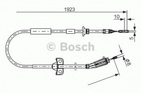 Трос, стояночная тормозная система BOSCH 1987477999 (фото 1)