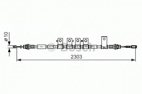 Трос, стояночная тормозная система BOSCH 1987482403 (фото 1)