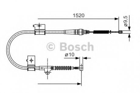 Трос, стояночная тормозная система BOSCH 1987482051