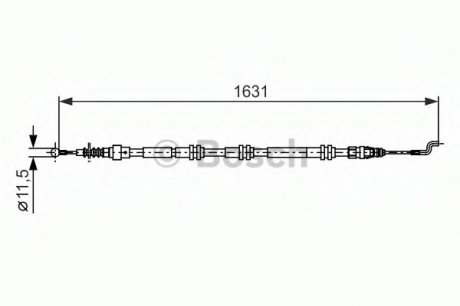 Трос, стоянкова гальмівна система BOSCH 1987482376 (фото 1)