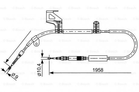 Трос, стоянкова гальмівна система BOSCH 1987477603 (фото 1)