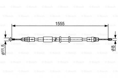 Трос, стоянкова гальмівна система BOSCH 1987482552 (фото 1)