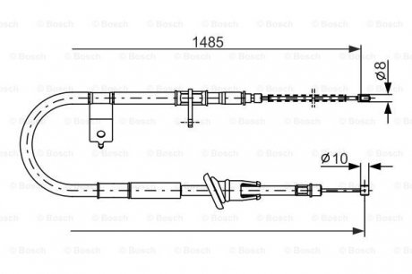 Трос, стоянкова гальмівна система BOSCH 1987477612 (фото 1)