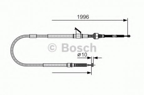 Трос, стояночная тормозная система BOSCH 1987482068 (фото 1)
