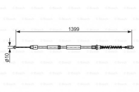 Трос, стояночная тормозная система BOSCH 1987482539 (фото 1)