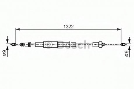 Трос, стояночная тормозная система BOSCH 1987482385 (фото 1)