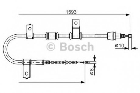 Трос, стояночная тормозная система BOSCH 1987482224 (фото 1)
