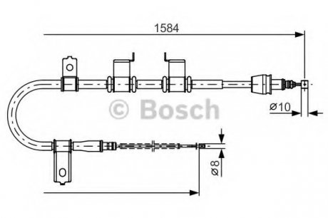 Трос, стояночная тормозная система BOSCH 1987482223 (фото 1)
