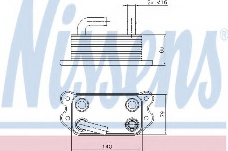 Масляный радиатор, двигательное масло NISSENS 90738 (фото 1)