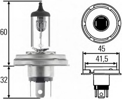 Лампа розжарювання, основна фара HELLA 8GJ004173121